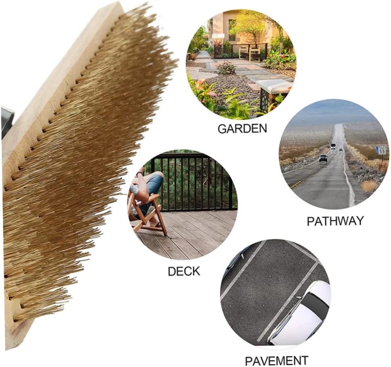 woobles Steel Bristles For Cleaning, 12 Inch Stiff Steel Wire Broom Head, Sweeping Brush, Heavy Duty Outdoor Yard Brush Steel Bristles for Cleaning, Floor Scrubbing Brush - Image 5